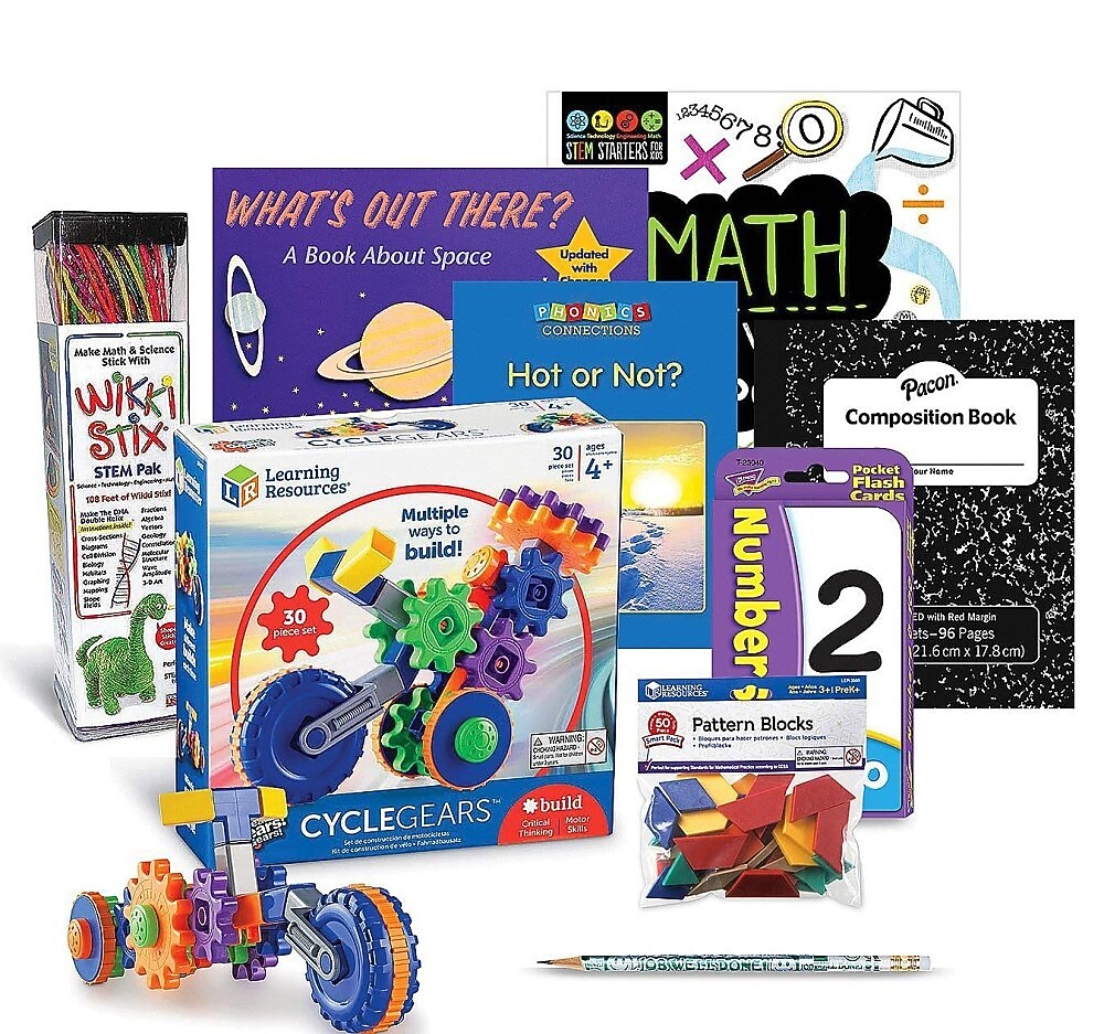 S&S Family Engagement Take Home Bags STEAM Grades K-1, Manipulative, Assorted Colors (BK7342001)