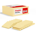 Staples Sticky Notes, 3" x 3", Sunshine Collection, 100 Sheets/Pad, 24 Pads/Pack (ST62868)