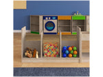 Flash Furniture Bright Beginnings 5-Section Storage Unit, 16"H x 31.5"W x 13"D, Brown (MK-KE24558-GG)