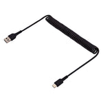 StarTech.com 3.3ft USB-A to USB-C Heavy Duty Coiled Cable, Male to Male, Charge/Sync, Black (R2ACC-1M-USB-CABLE)