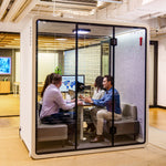 FlexiSpot WorkCube Series Sound Absorbing 4 Person Privacy Booth, White (P4FW-KIT)