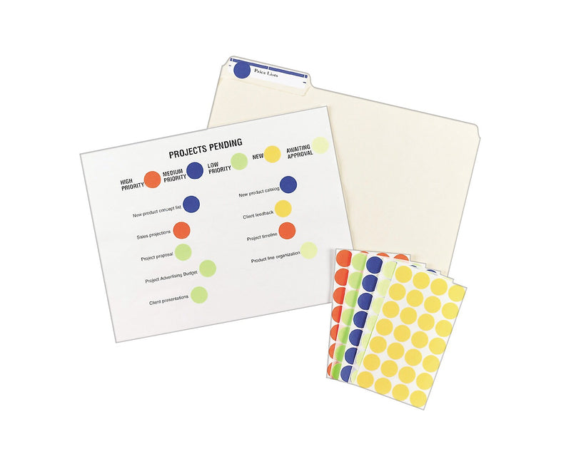 Avery Laser/Inkjet Color-Coding Labels, 3/4" Dia, Red, 1,008 Labels/Pack (5466)