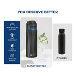 WaterH BOOST Stainless Steel Triple Wall Insulated Smart Water Bottle, 24 oz., Black (B003-24OZ-BK)