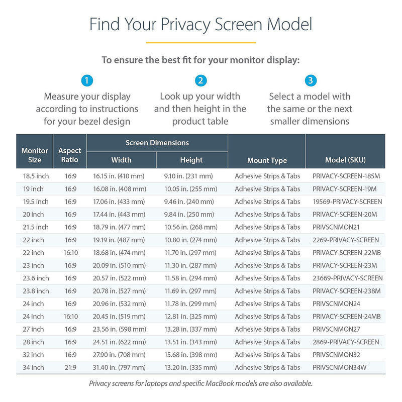 23.8in Monitor Privacy Screen, Anti-Glare Blue Light Filter, Screen Protector, Matte/Glossy, TAA Compliant