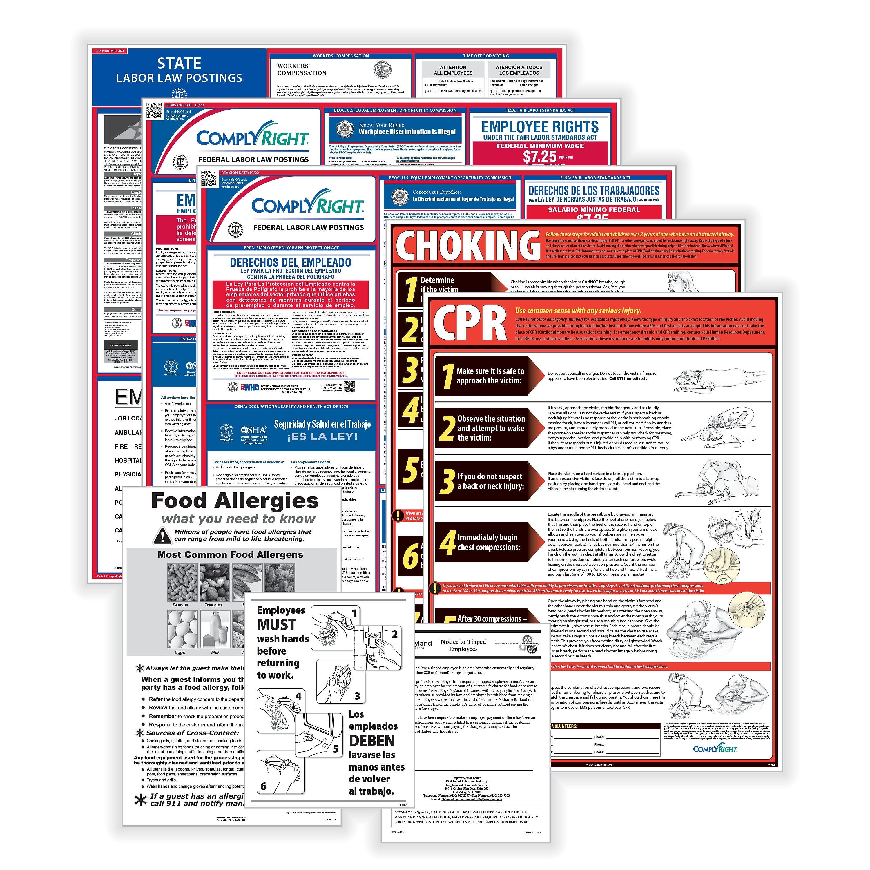 ComplyRight Federal (Bilingual), State and Healthcare (English) Labor Law 1-Year Poster Service, West Virginia (U1200CBORESTWV)