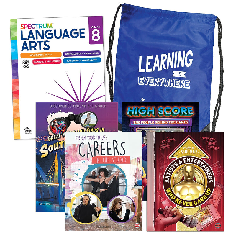 Spectrum Language and Literacy Backpack, Grade 8 Workbook, 6/Set (CD-745417)