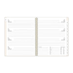 2026 Blue Sky Bespoke Letterpress Cream Hearts 8.5" x 11" Calendar Year Weekly & Monthly Planner, Plastic Cover (156227)