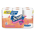 Scott ComfortPlus Toilet Paper, 1-Ply, White, 231 Sheets/Roll, 48 Rolls/Case (KCM47618)