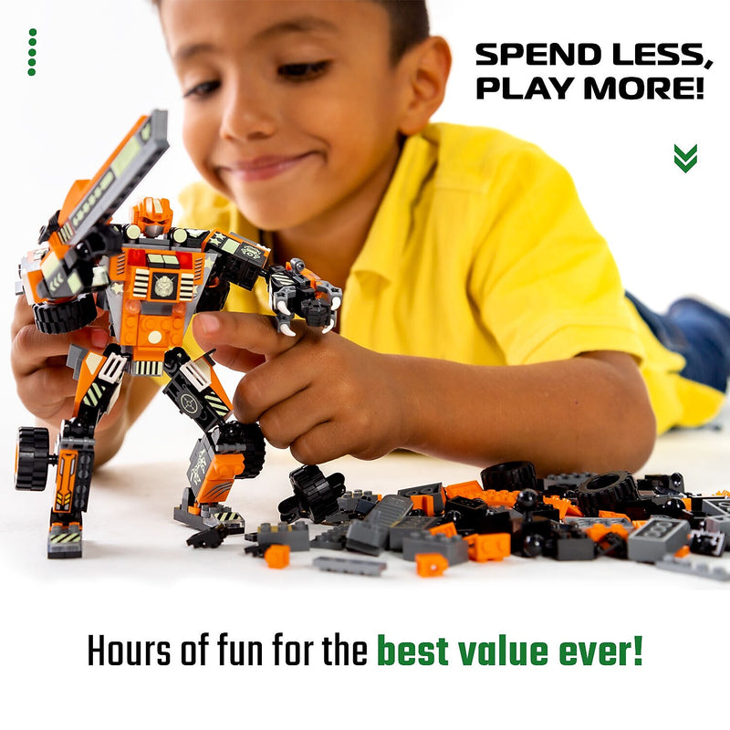 JITTERYGIT Robotryx Orange Tangryp Robot Building Toy, 221 Pieces/Pack (ROBOTRYX-ORANGE)