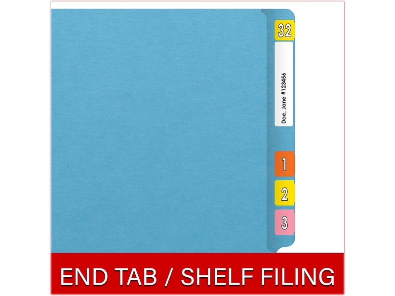 Medical Arts Press Heavy Duty End Tab File Folder, Straight-Cut, Letter Size, Blue, 40/Box (S-09461-DBL)