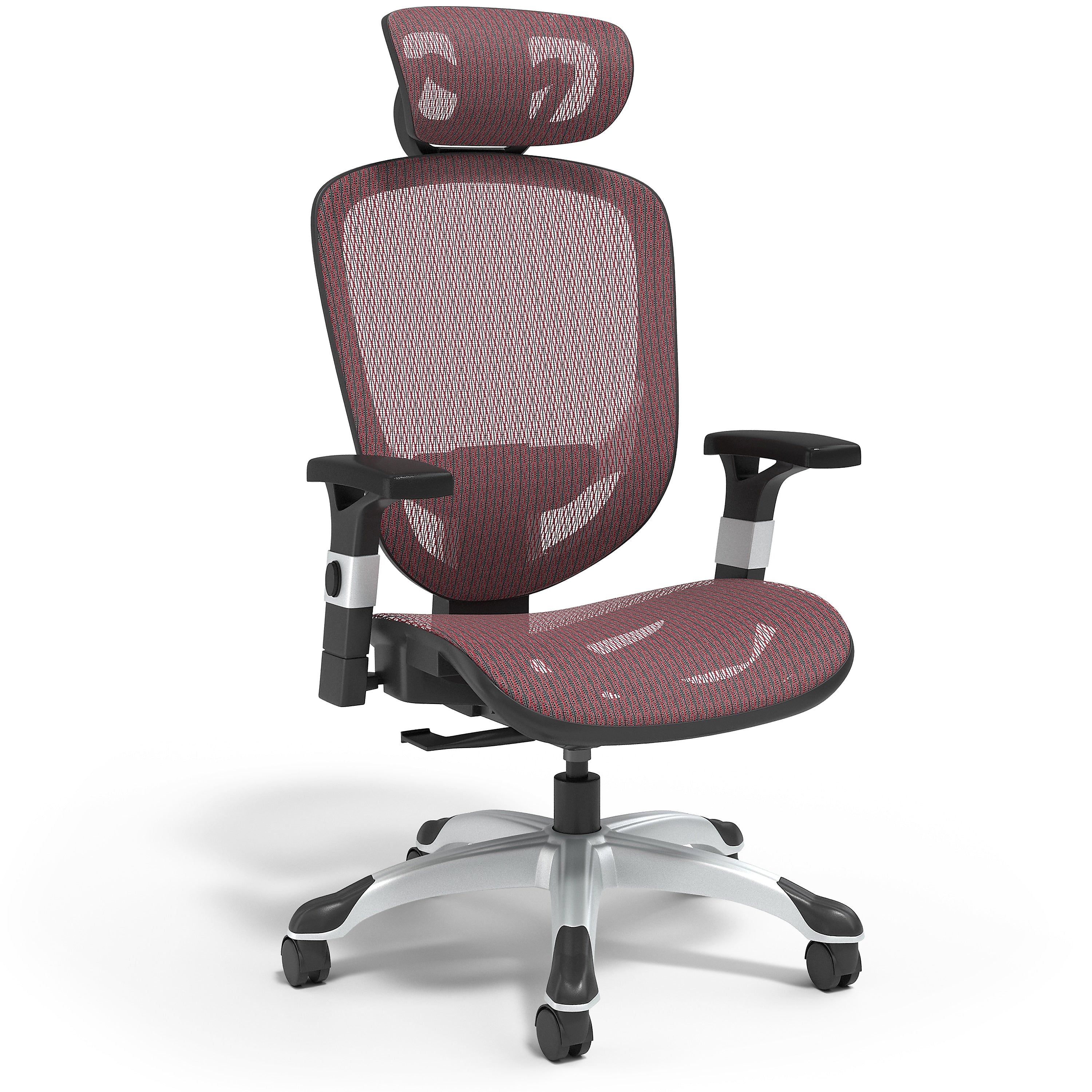 Staples Hyken Ergonomic Mesh Swivel Task Chair, Maroon (UN59462)