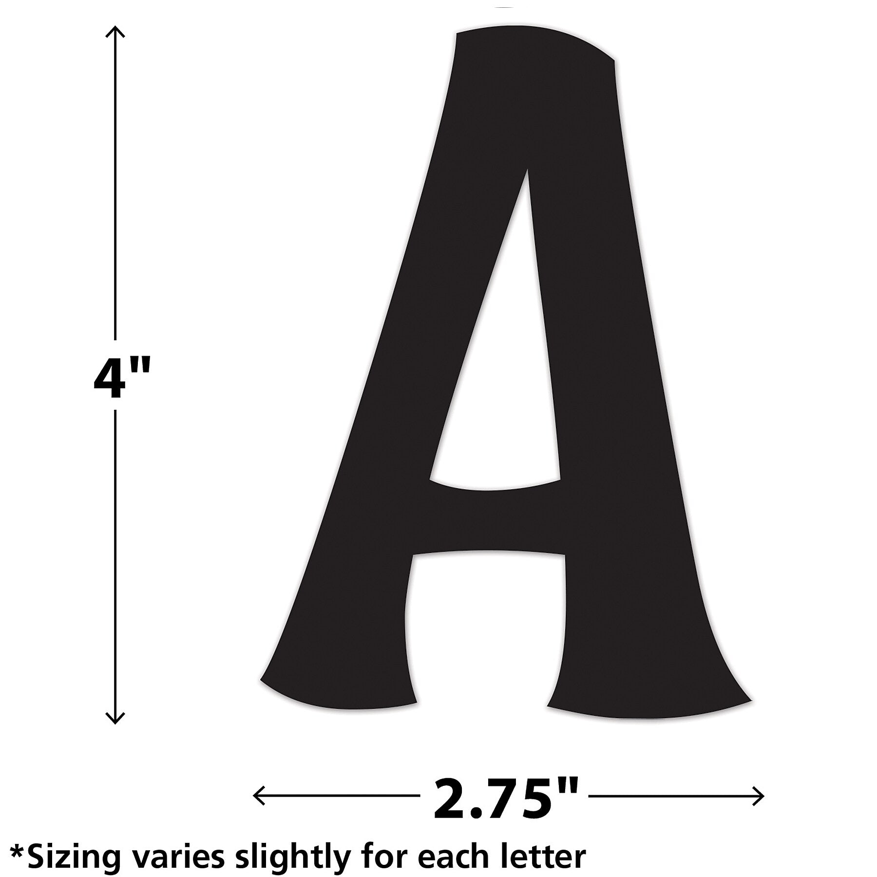 Teacher Created Resources Wild Whimsy 4" Self-Adhesive Letters and Numbers, Black, 222/Pack (TCR9643)