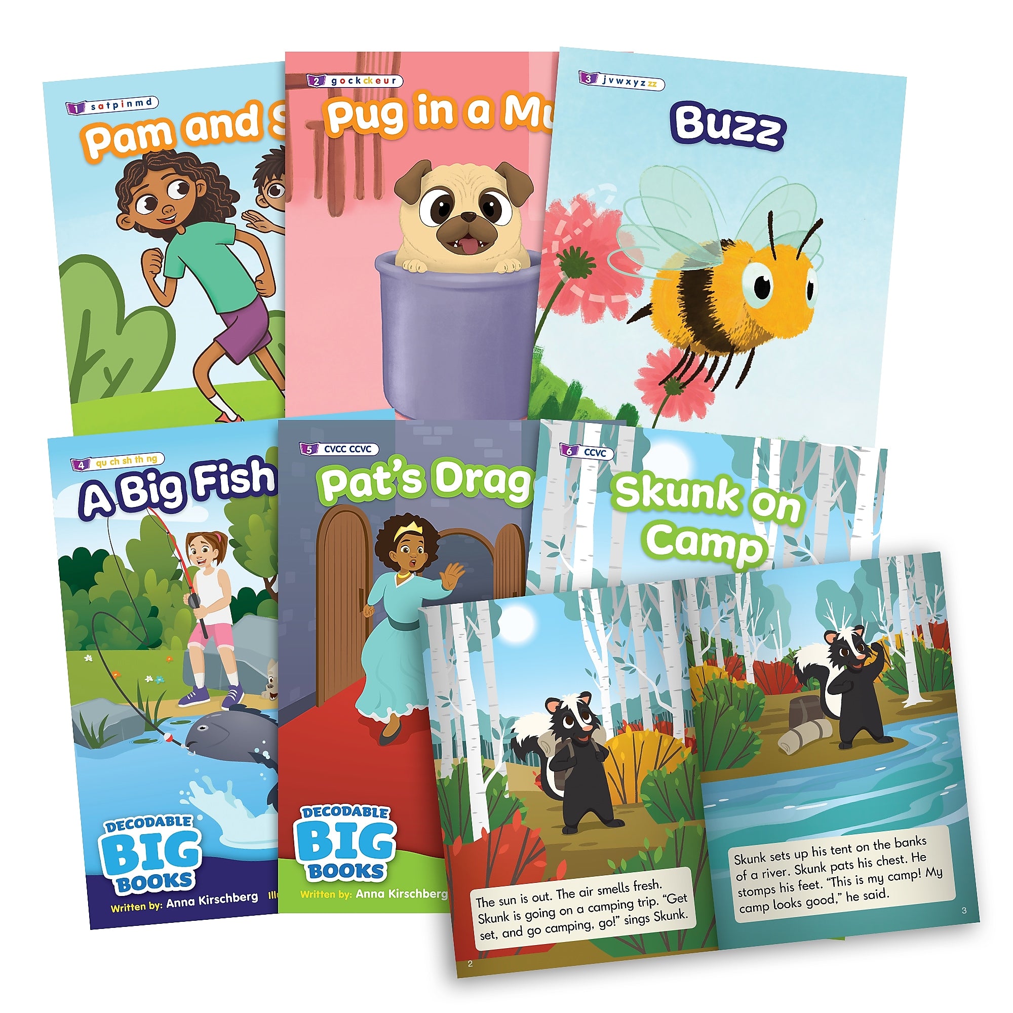 Beanstalk Books Decodable Big Books Fiction Boxed Set, 6/Set (JRLBB159)