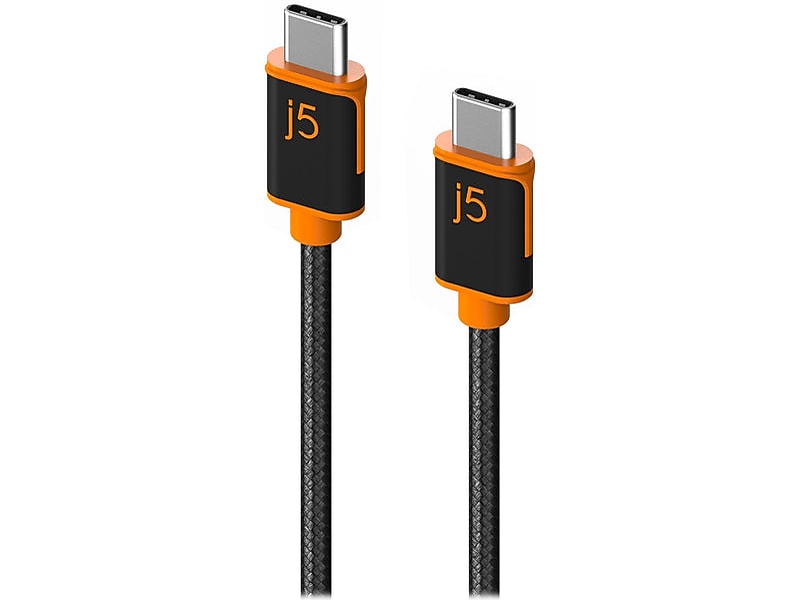 j5create 6' USB C to USB C Power Cable, Male to Male, Black (JUCX24)