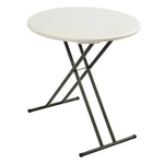 AbilityOne SKILCRAFT 24" Round Folding Table, Platinum Gray (7110-01-702-6955)
