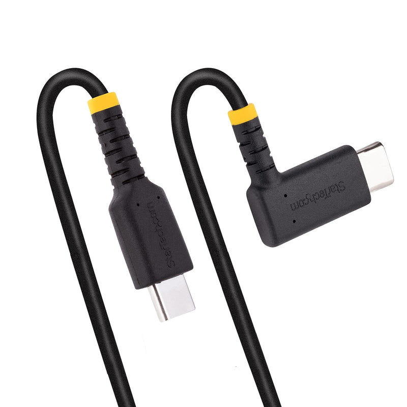 StarTech.com 6.6ft USB-C Cable, Charge/Sync, Right-Angled USB C, Black (R2CCR-2M-USB-CABLE)