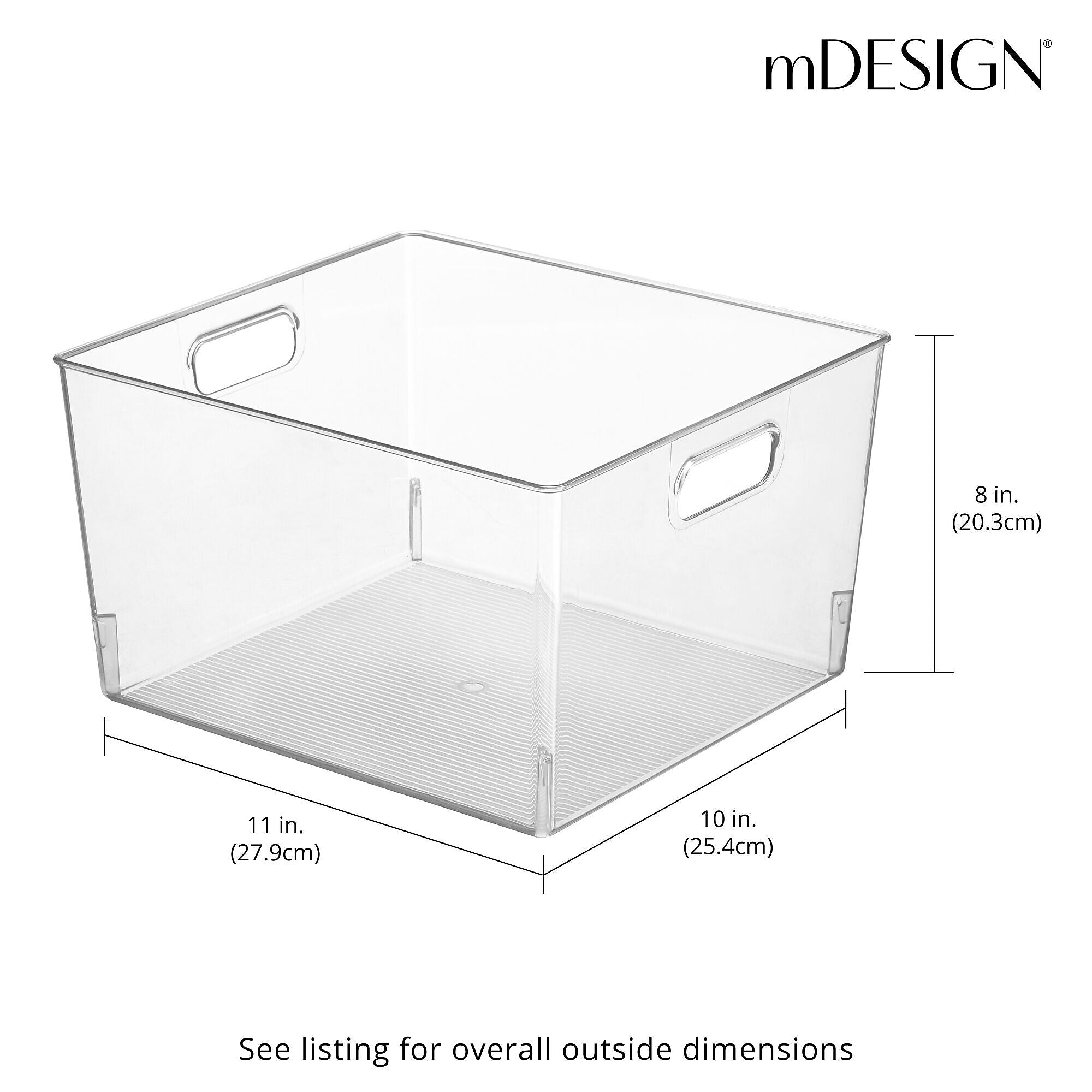 iDESIGN Medium Plastic Storage Bin, Clear (64310)