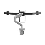 Humanscale M10 Adjustable Triple Monitor Arm with Crossbar and Handle, up to 26.5" Monitors, Silver (M13HBS)
