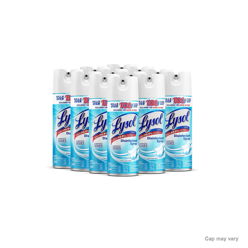 Lysol Disinfectant Spray, Crisp Linen, 12.5 oz. (RAC74186EA)