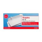Staples QuickStrip EasyClose Self Seal #10 Business Envelopes, 4 1/8" x 9 1/2", White, 100/Box (ST50307-CC)