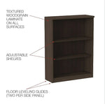 Alera Valencia Series Bookcase, Three-Shelf, 31 3/4w X 14d X 39 3/8h, Espresso (ALEVA634432ES)