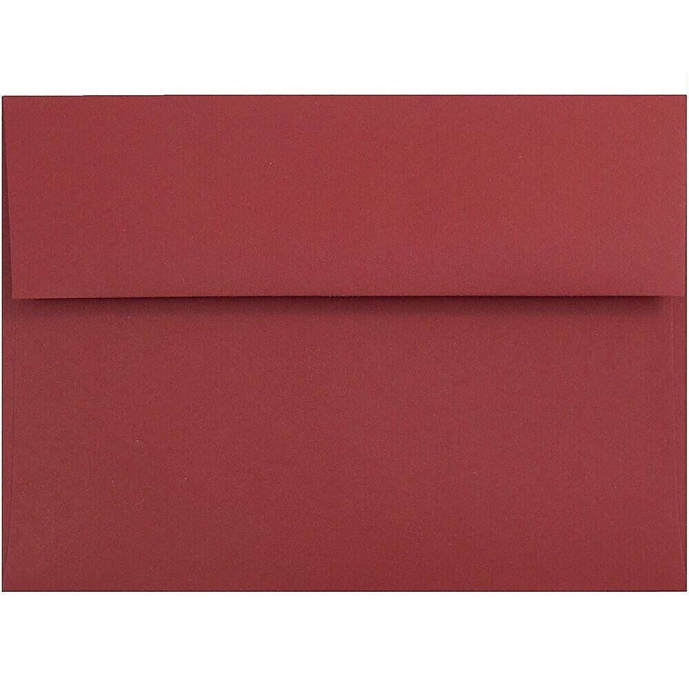 JAM Paper A6 Booklet Envelope 4 3/4" x 6 1/2", Dark Red, 100/Pack (157458d)
