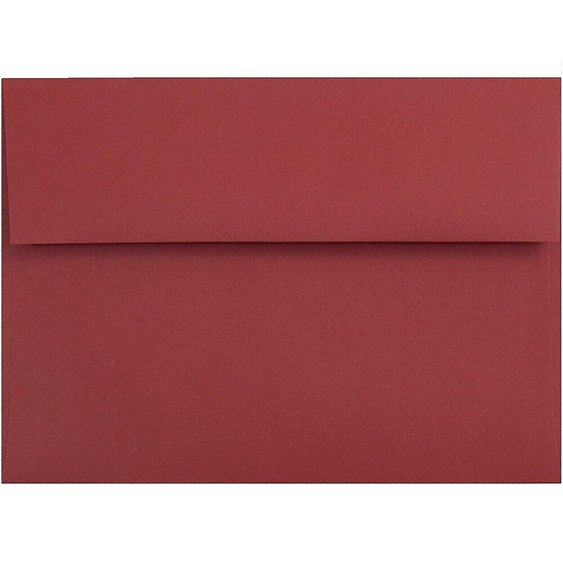 JAM Paper A6 Booklet Envelope 4 3/4" x 6 1/2", Dark Red, 100/Pack (157458d)