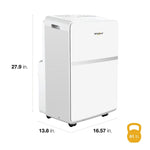 Whirlpool 115-Volt 8000 BTU (5500 BTU DOE) Portable Air Conditioner with Remote, White (WHAP081BWC)