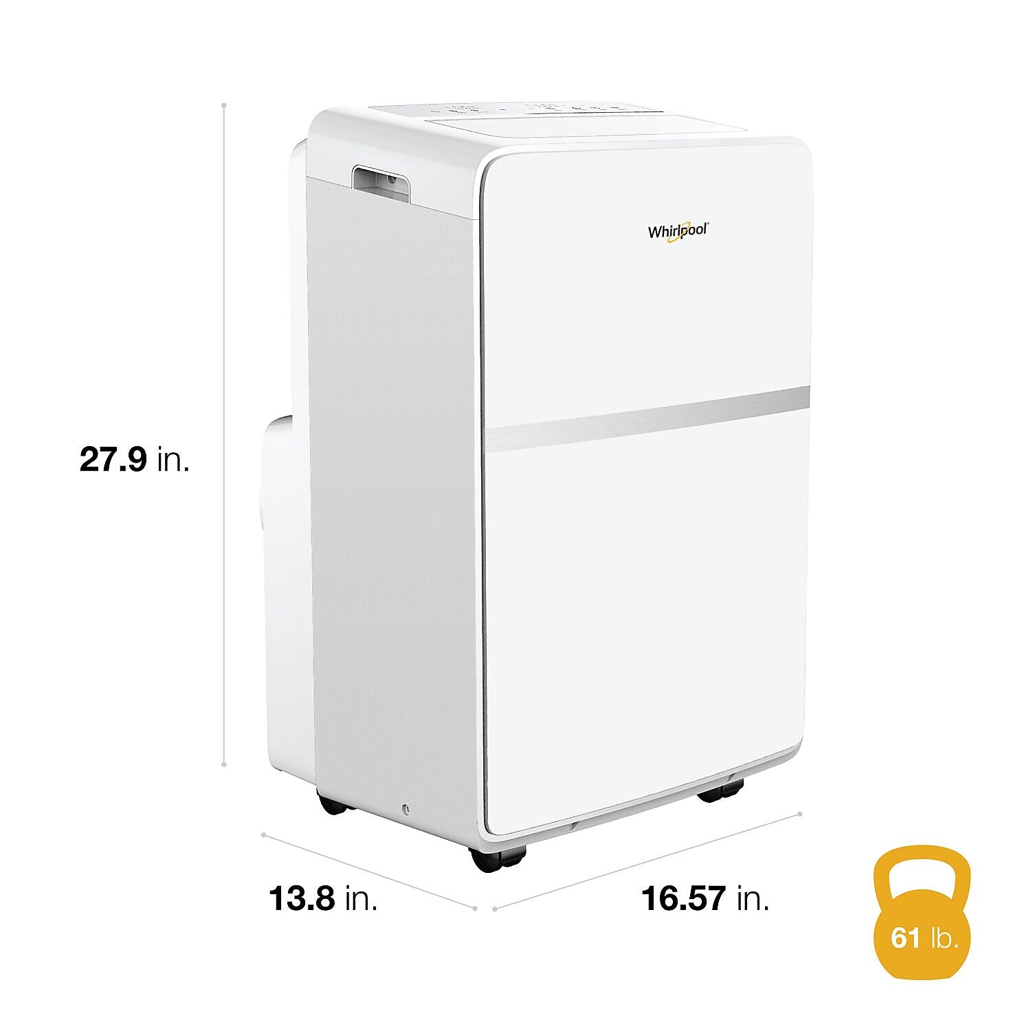 Whirlpool 115-Volt 8000 BTU (5500 BTU DOE) Portable Air Conditioner with Remote, White (WHAP081BWC)