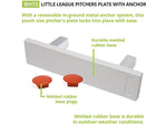 Champion Sports Youth-Size Pitcher's Plate, White (BH73)