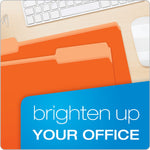 Pendaflex Two-Tone File Folder, 3-Tab, Legal Size, Orange, 100/Box (153 1/3 ORA)