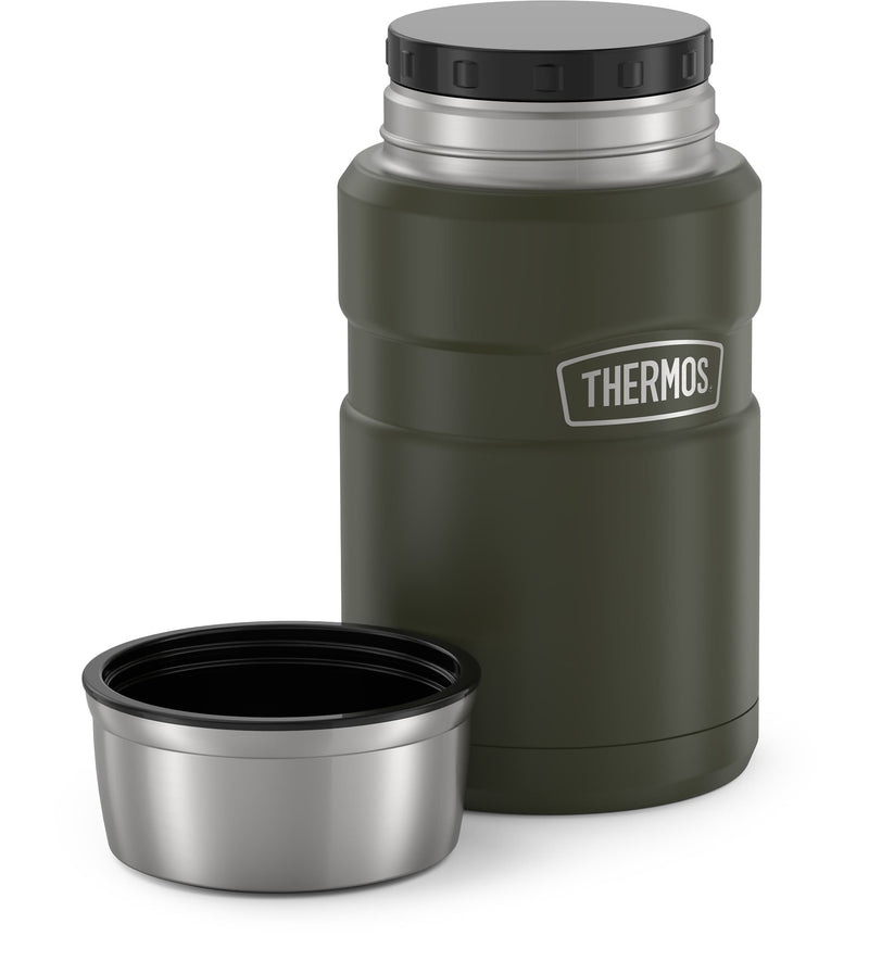 Thermos Stainless King Stainless Steel Insulated Food Jar, Army Green, 24 oz. (EASK3020AGTRI4)
