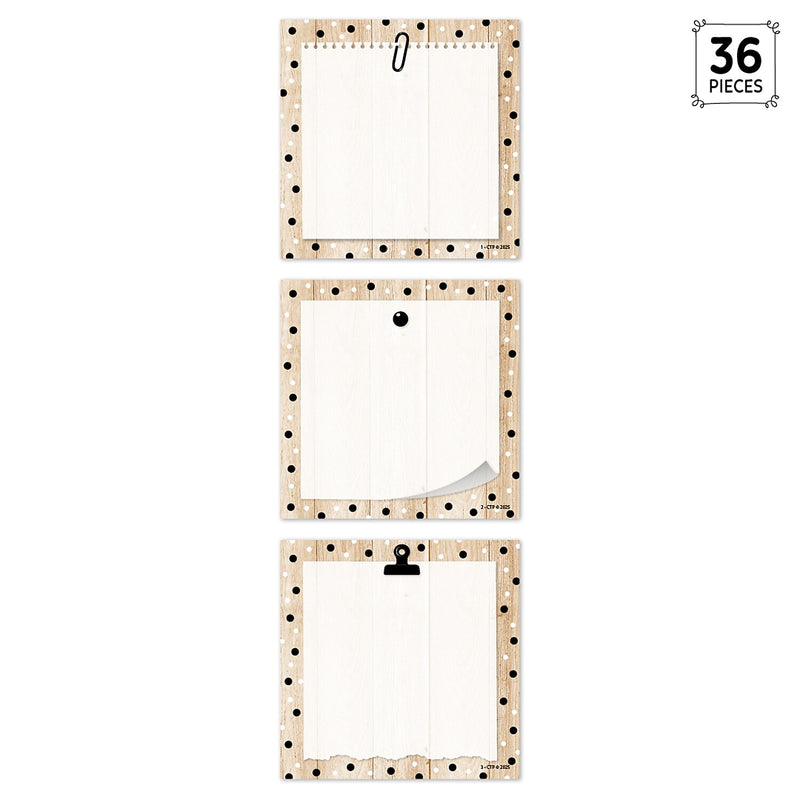 Creative Teaching Press Core Decor Polka Dots on Wood Designer Cut-Outs, 36/Pack, 3 Packs/Bundle (CTP11067-3)