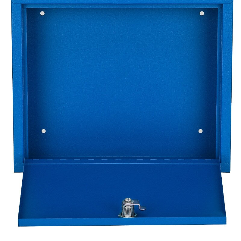 AdirOffice Steel Multipurpose Drop Box Interoffice Mailbox, Large, Blue (631-03-BLU-PKG)