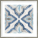 Amanti Art Blue Moroccan Tile by Eva Watts Wood Framed Wall Art Print, 17" x 17" (A42675547098)