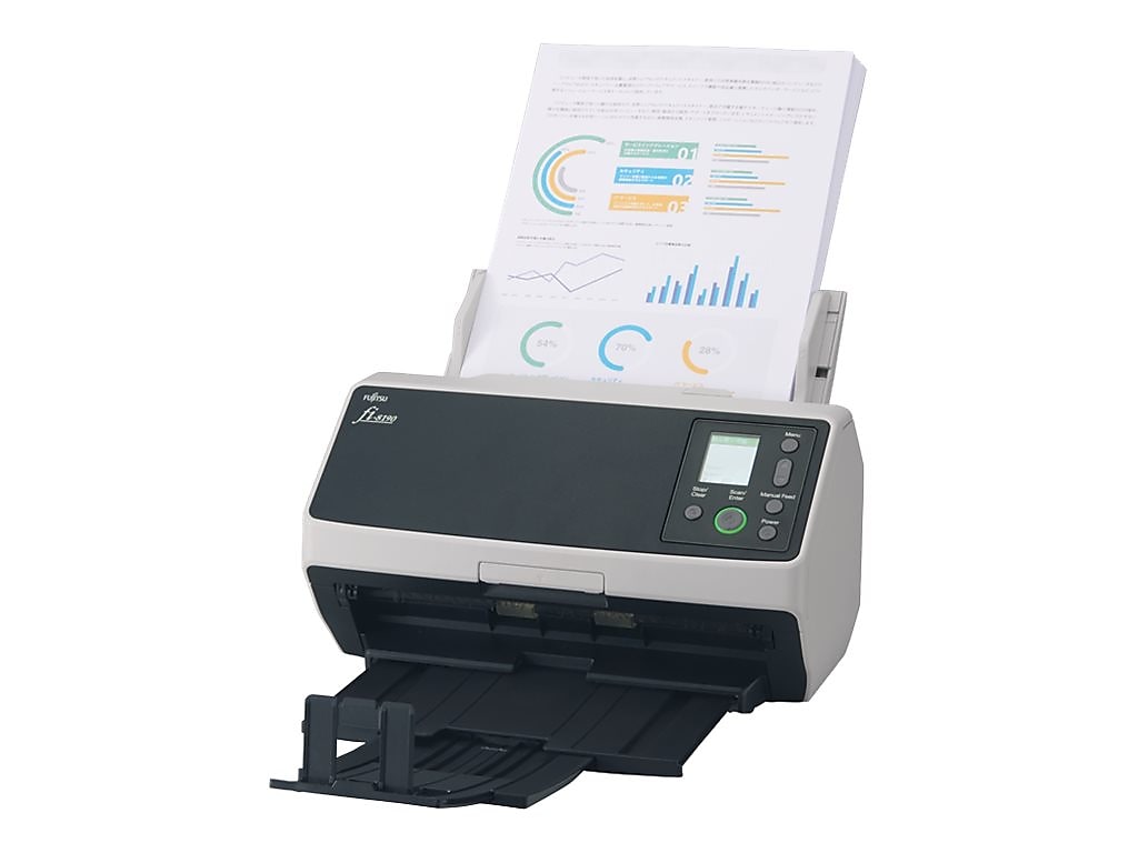 RICOH Fi 8190 PA03810-B005 Duplex Desktop Document Scanner, Black/White