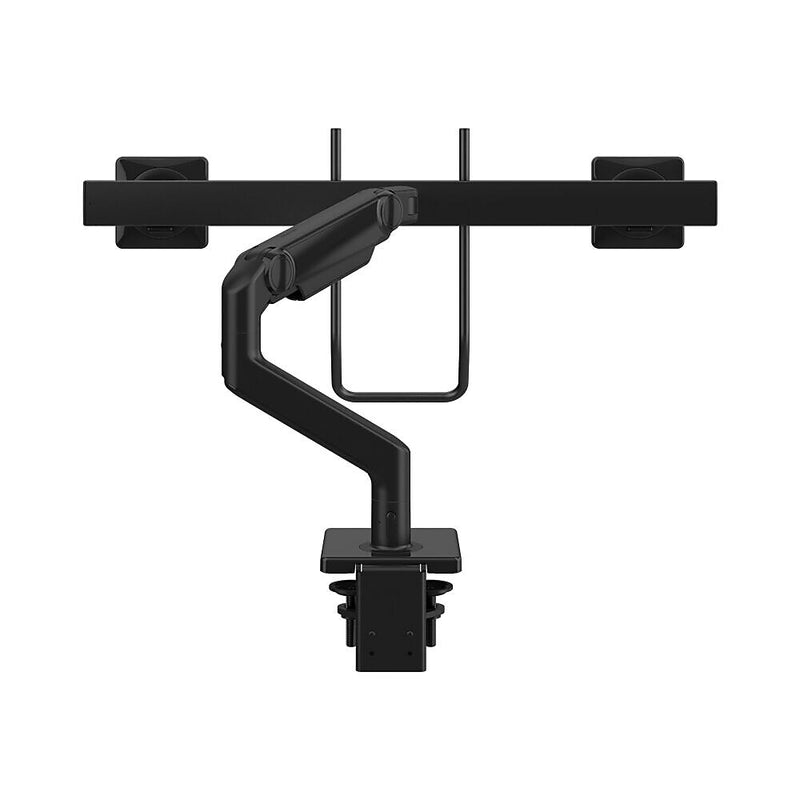 Humanscale M8.1 Adjustable Dual Monitor Arm with Crossbar, Up to 28" Monitors, Black (M82HBB)