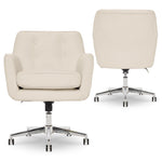 Serta Style Ashland Bonded Leather Swivel Computer and Desk Chair, Cream (47140F)