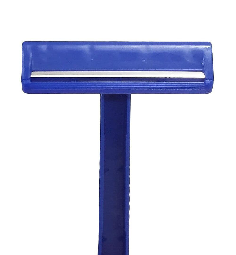 Medline Single Blade Facial Razors, Blue, 10/Pack (BRN1332H)