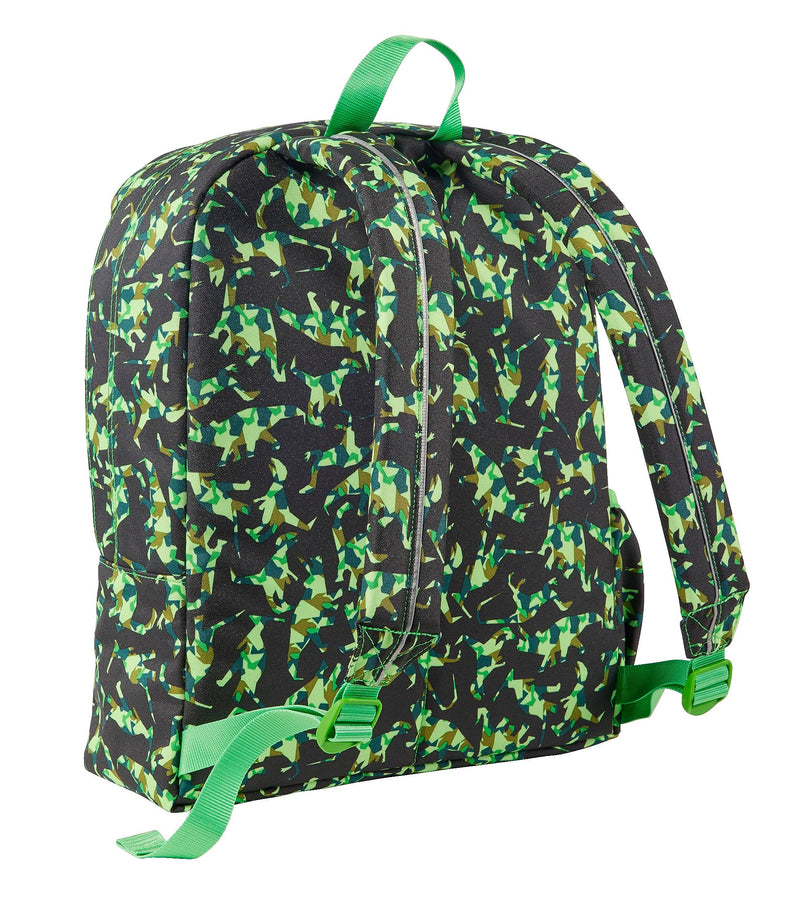 L.L.Bean Original Book Pack Kids Backpack, Small, Classic Green Dino (1000230603)