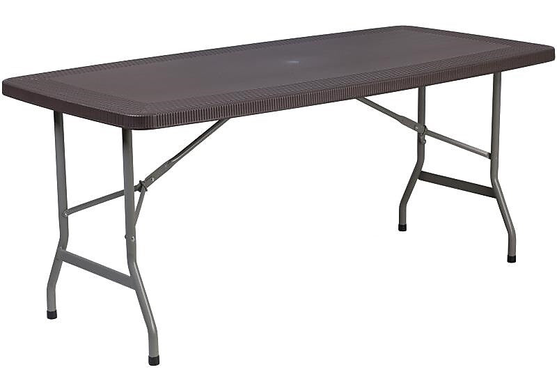 Flash Furniture Elon Folding Table, 67.5" x 32.5", Brown (DADYCZ172)