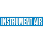 Accuform Self-Stick Pipe Marker, INSTRUMENT AIR, 1-1/2" to 2", White/Blue (RPK471SSB)