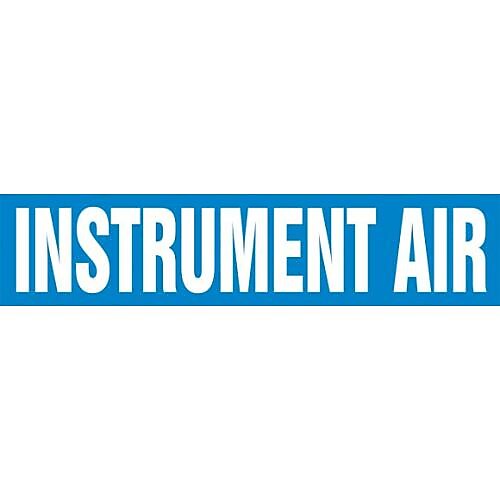 Accuform Self-Stick Pipe Marker, INSTRUMENT AIR, 1-1/2" to 2", White/Blue (RPK471SSB)