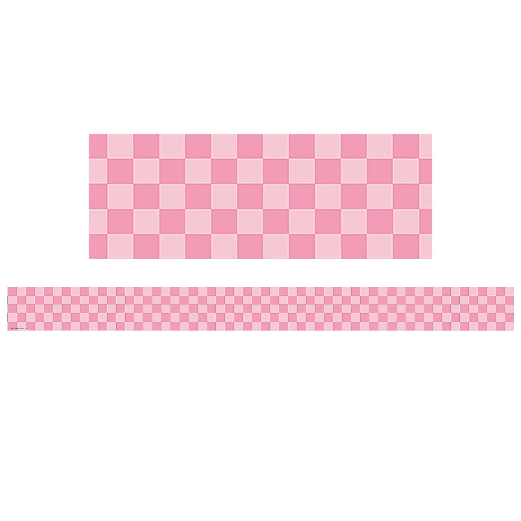 Teacher Created Resources Straight Border Trim, 3" x 2.92', Cool for School Pink Checkers, 12/Pack, 6 Packs/Bundle (TCR9332-6)