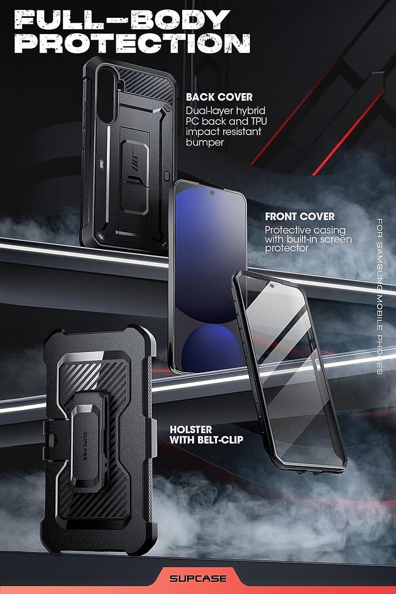 SUPCASE Rugged Case for Samsung Galaxy S24 FE, Shock Absorbing, Black (SUP-Galaxy2024-S24FE-UBProV2-SP-Black)