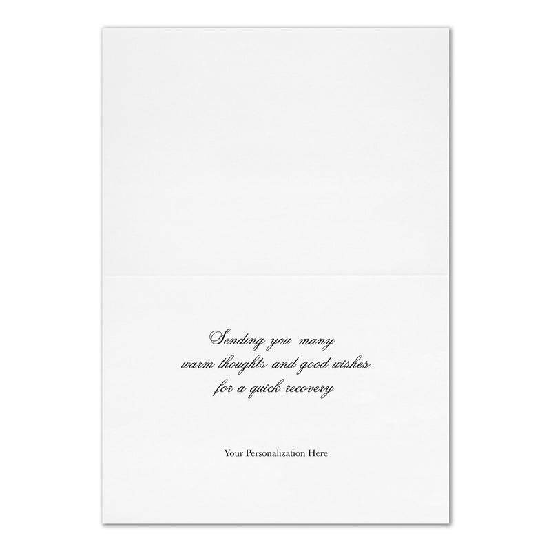 "Flowering Get Well" Get Well Card w/ Gold Lined White Envelope, 100/BX