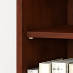 Bush Business Furniture Studio C 73"H 5-Shelf Bookcase with Adjustable Shelves, Hansen Cherry Laminated Wood (STC015HC)