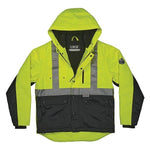 GloWear 8275 Heavy-Duty High-Visibility Workwear Jacket, L, Lime/Black (23974)