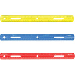 Westcott 12" Plastic Standard Ruler, Assorted Colors, Each (10526-001)