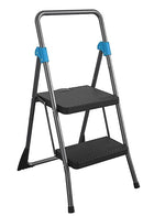 Cosco Commercial 2-Step Folding Stool, 300 lb Capacity, Gray (CSC11829GGB)